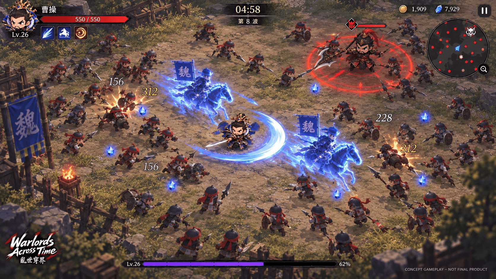 Warlords Across Time — combat concept visual